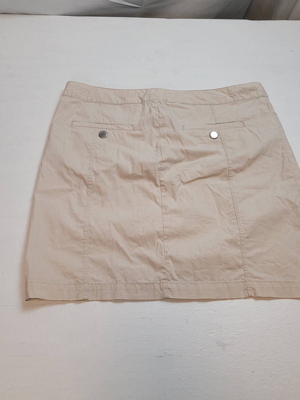 Eddie Bauer Neutral Beige Tie-Waist Mini Skirt - Picture 6 of 6